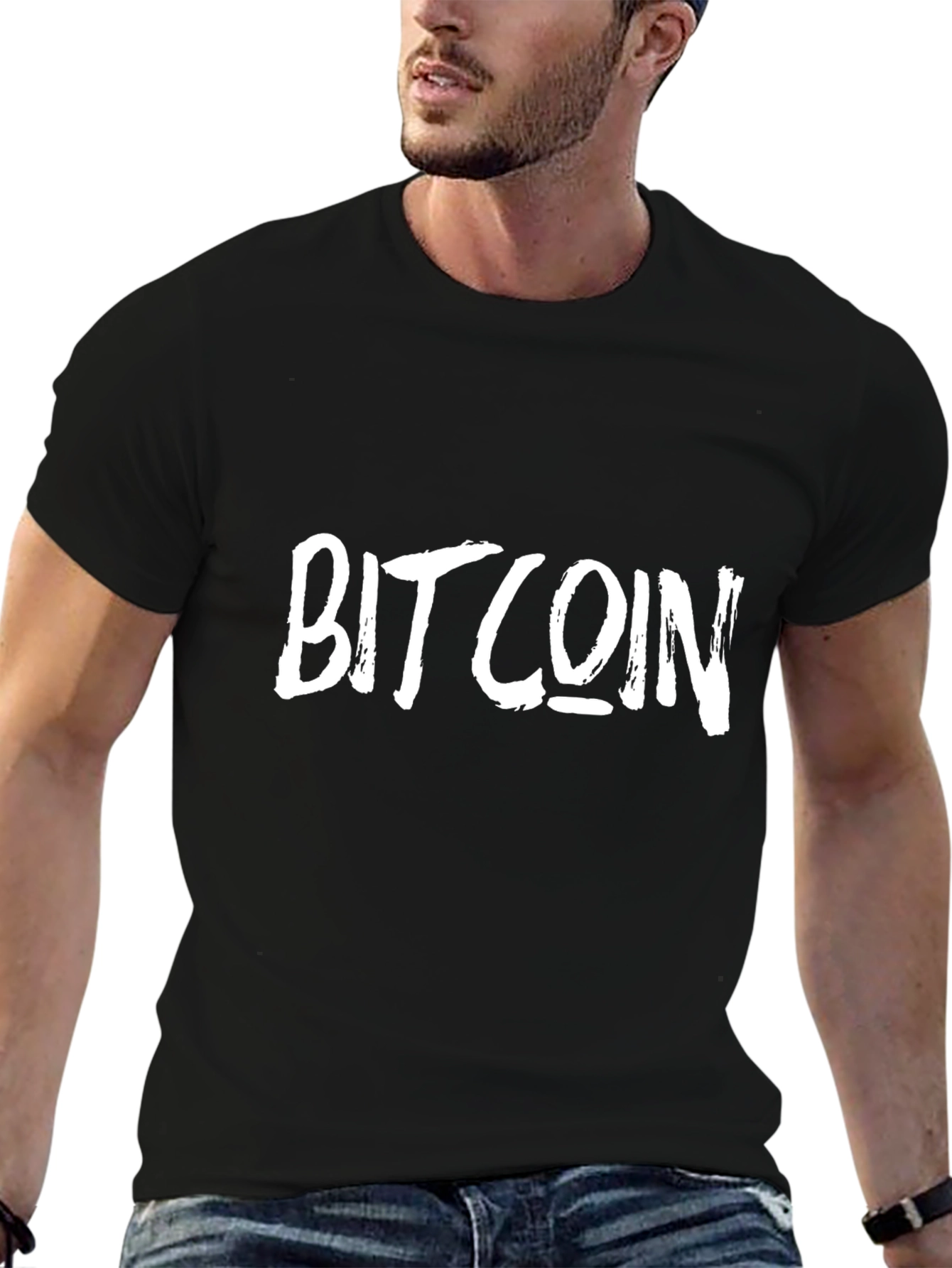 Bitcoin T-Shirt - Crypto Currency Tee - Black Cotton