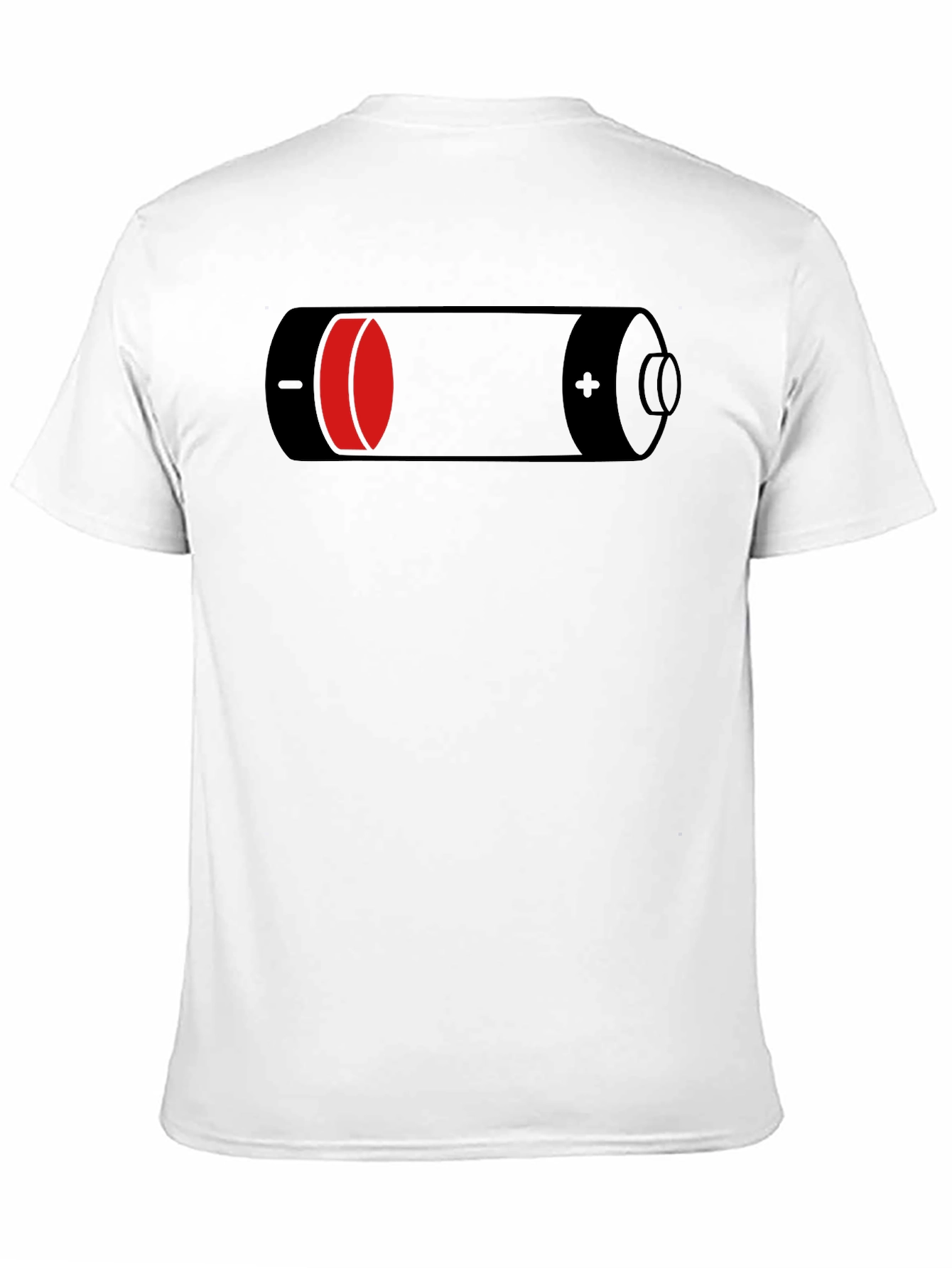 Low Battery Graphic Black T-Shirt