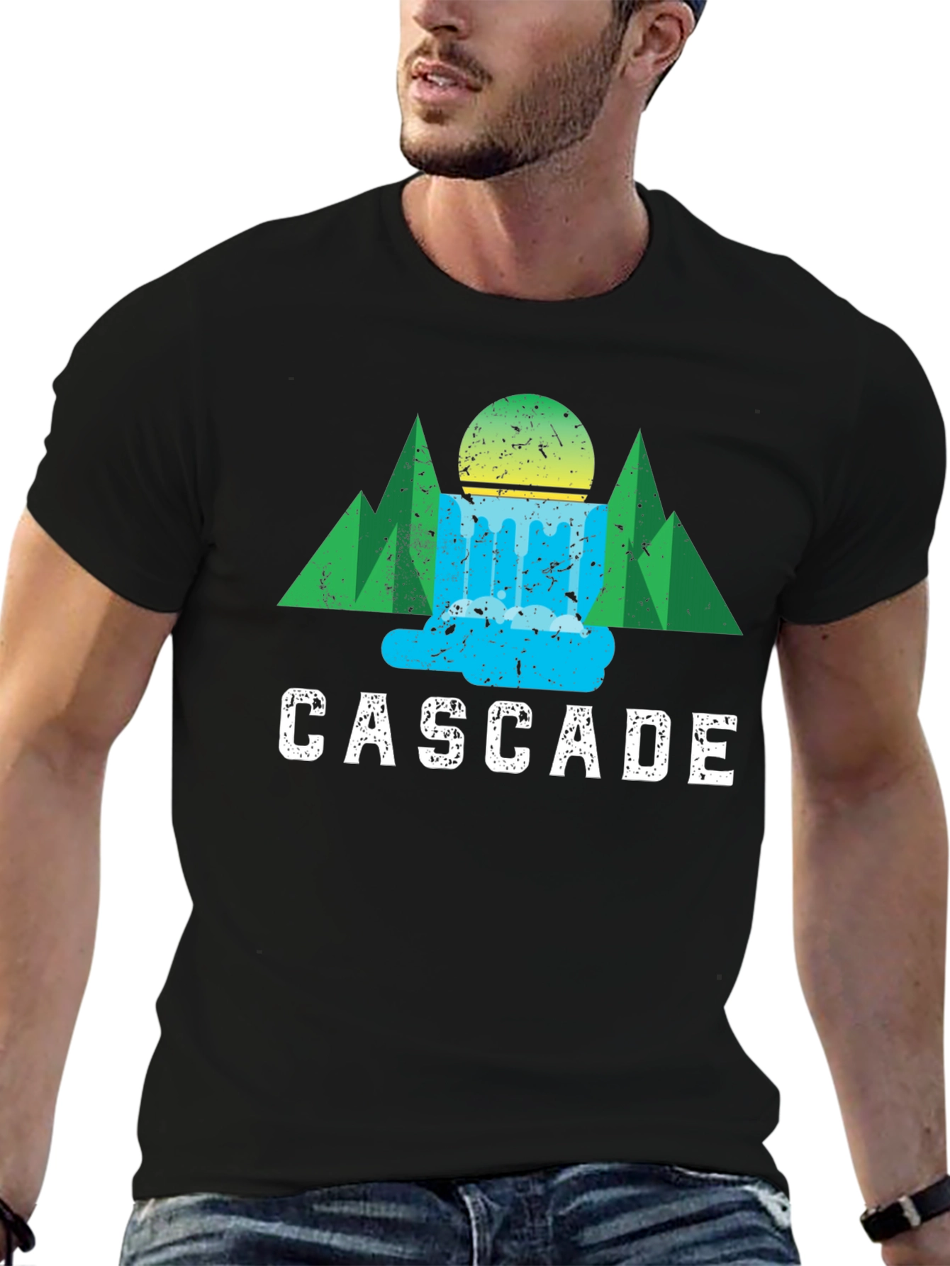 Cascade Graphic Tee - Nature Inspired Design