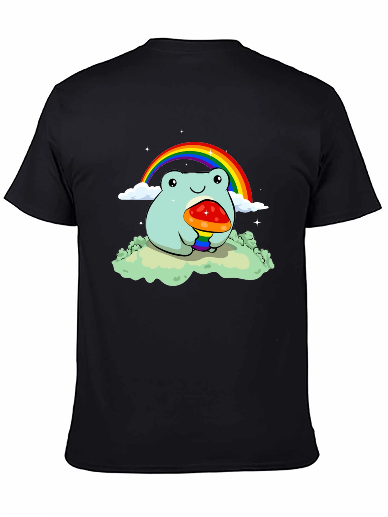 Frog Rainbow Mushroom Graphic Tee