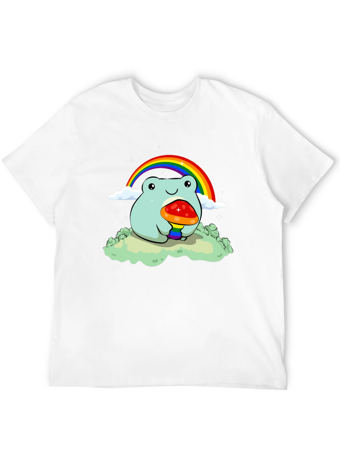 Frog Rainbow Mushroom Graphic Tee