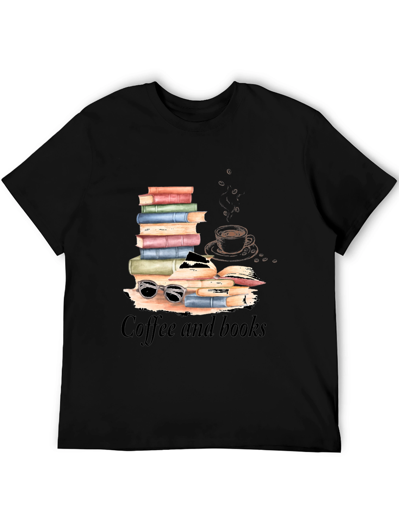 Coffee and Books Graphic T-Shirt