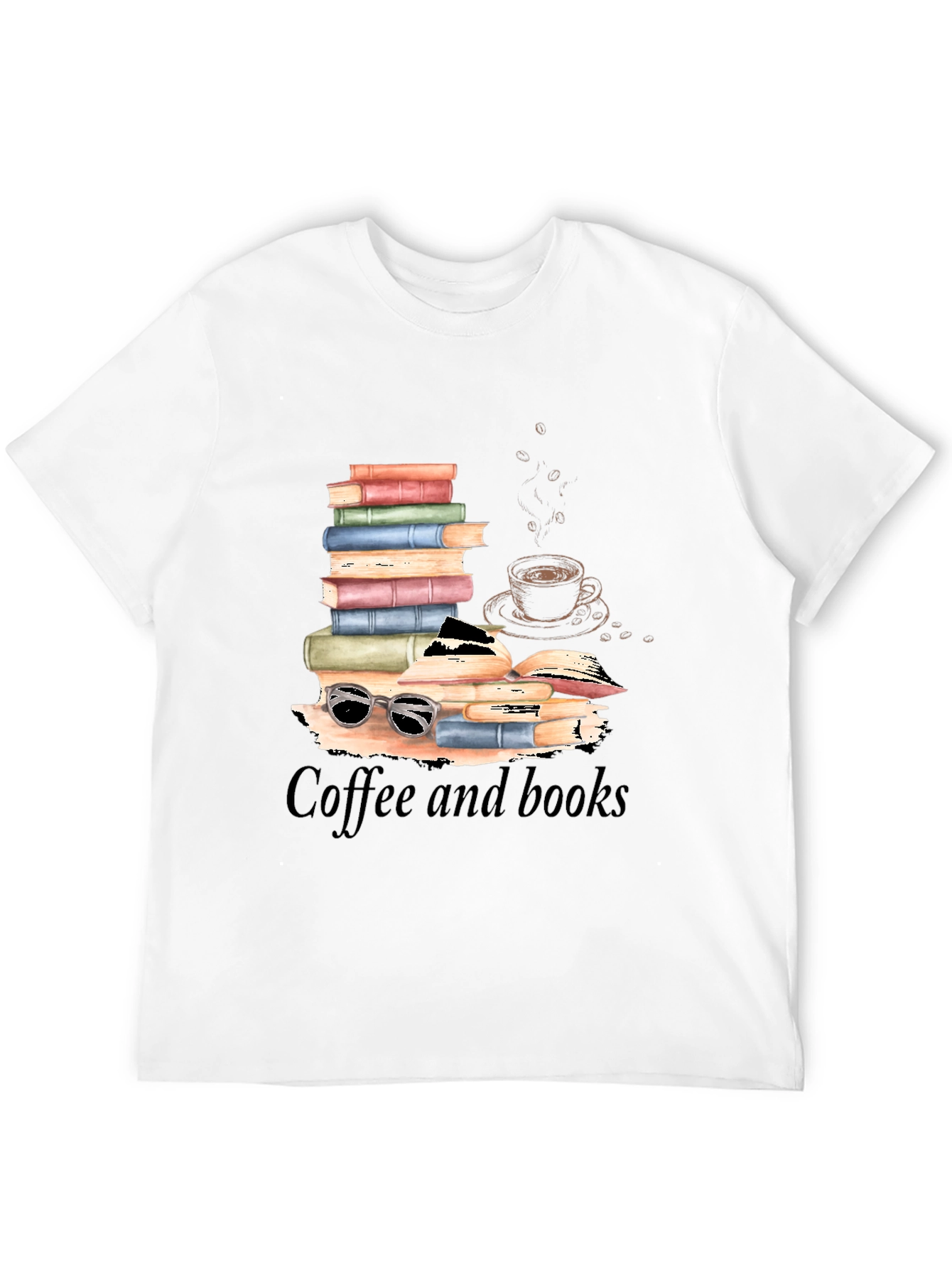 Coffee and Books Graphic T-Shirt
