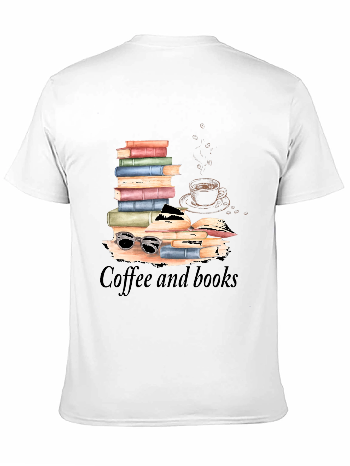 Coffee and Books Graphic T-Shirt