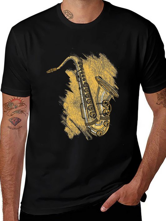 Saxophone Graphic Tee - Cool Musician T-Shirt