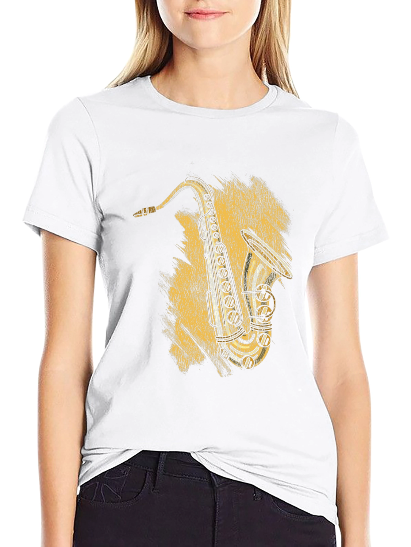 Saxophone Graphic Tee - Cool Musician T-Shirt