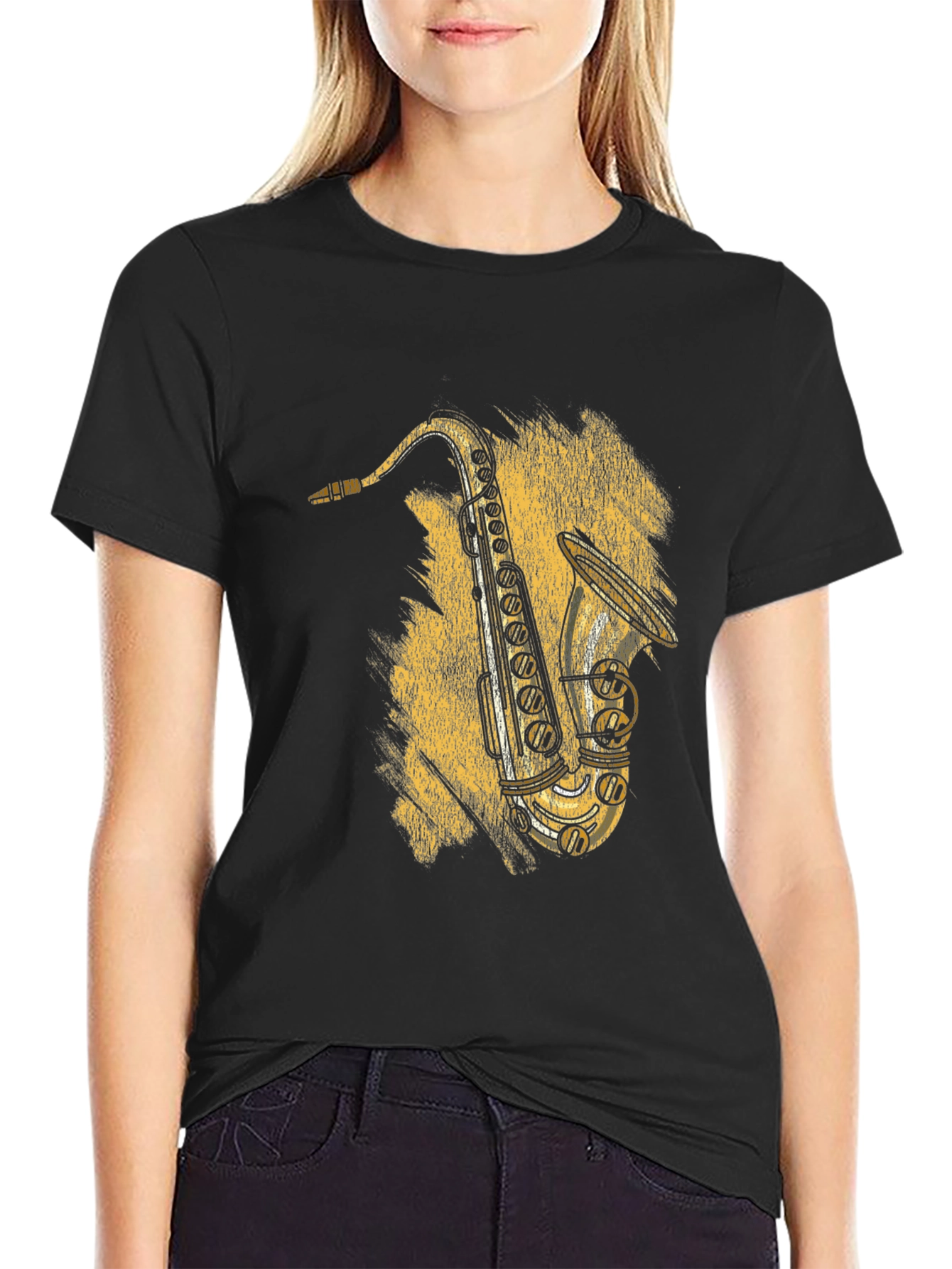 Saxophone Graphic Tee - Cool Musician T-Shirt