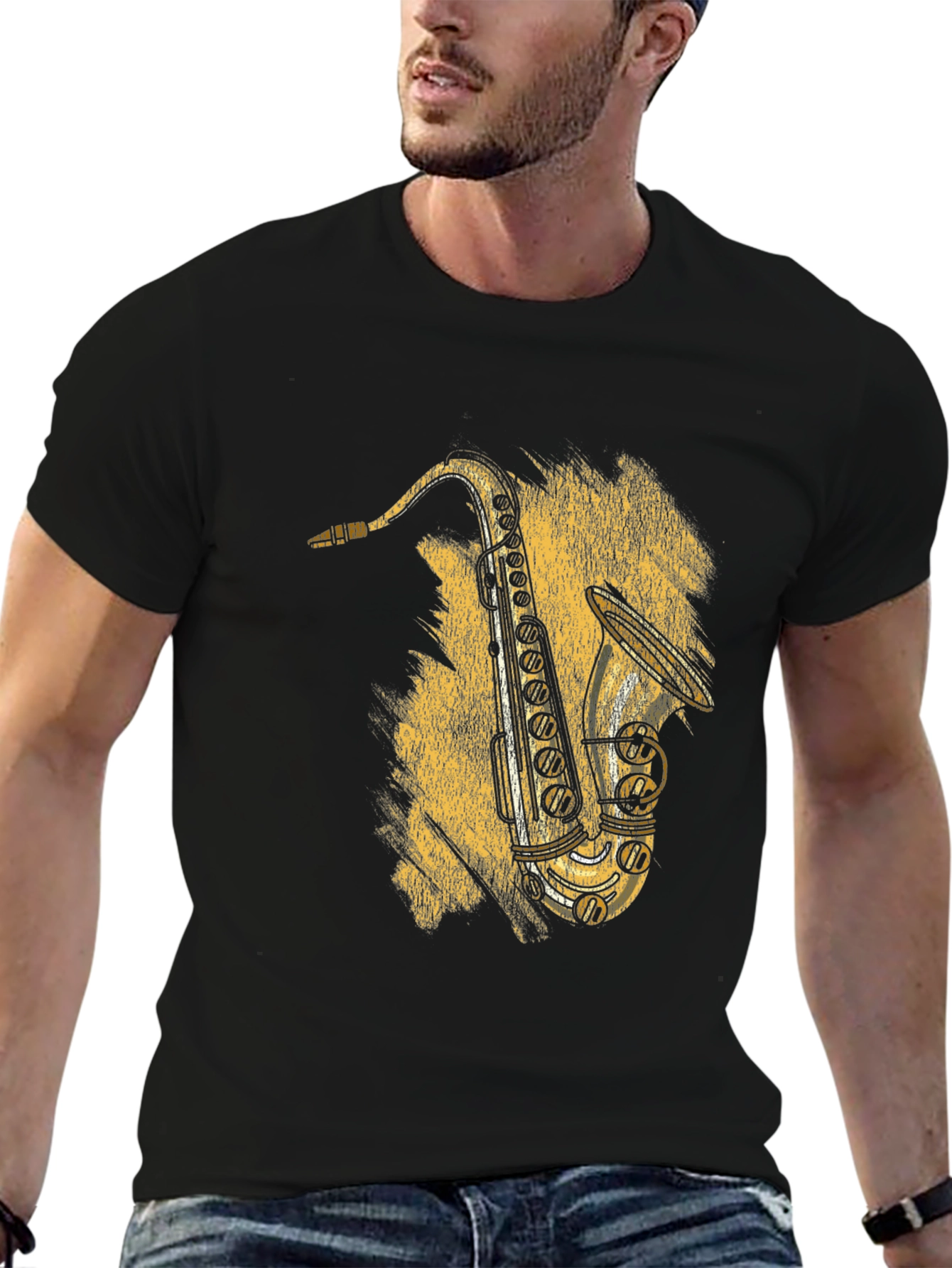 Saxophone Graphic Tee - Cool Musician T-Shirt