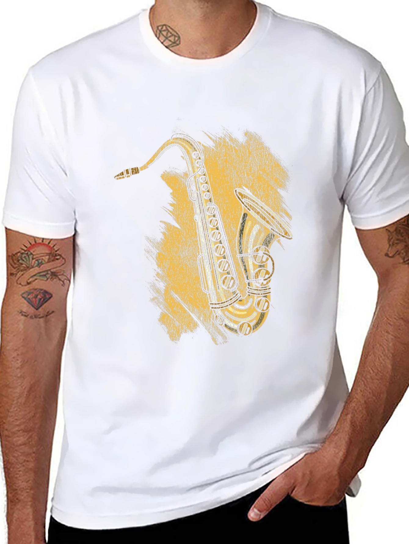 Saxophone Graphic Tee - Cool Musician T-Shirt