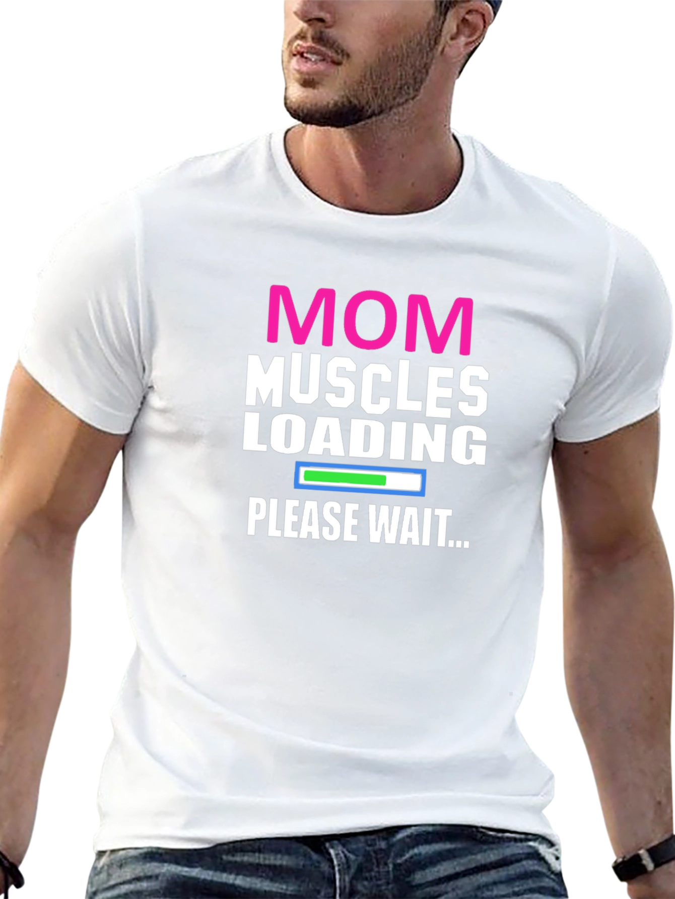 Mom Muscles Loading T-Shirt - Gym Workout Tee