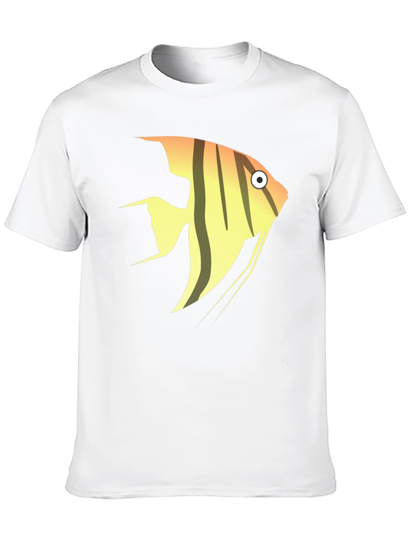Angelfish Graphic Tee - Black Cotton T-Shirt