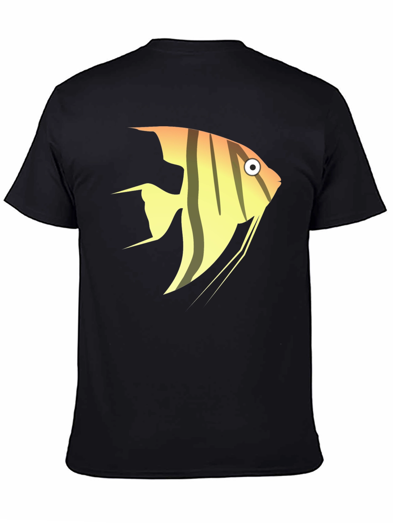 Angelfish Graphic Tee - Black Cotton T-Shirt