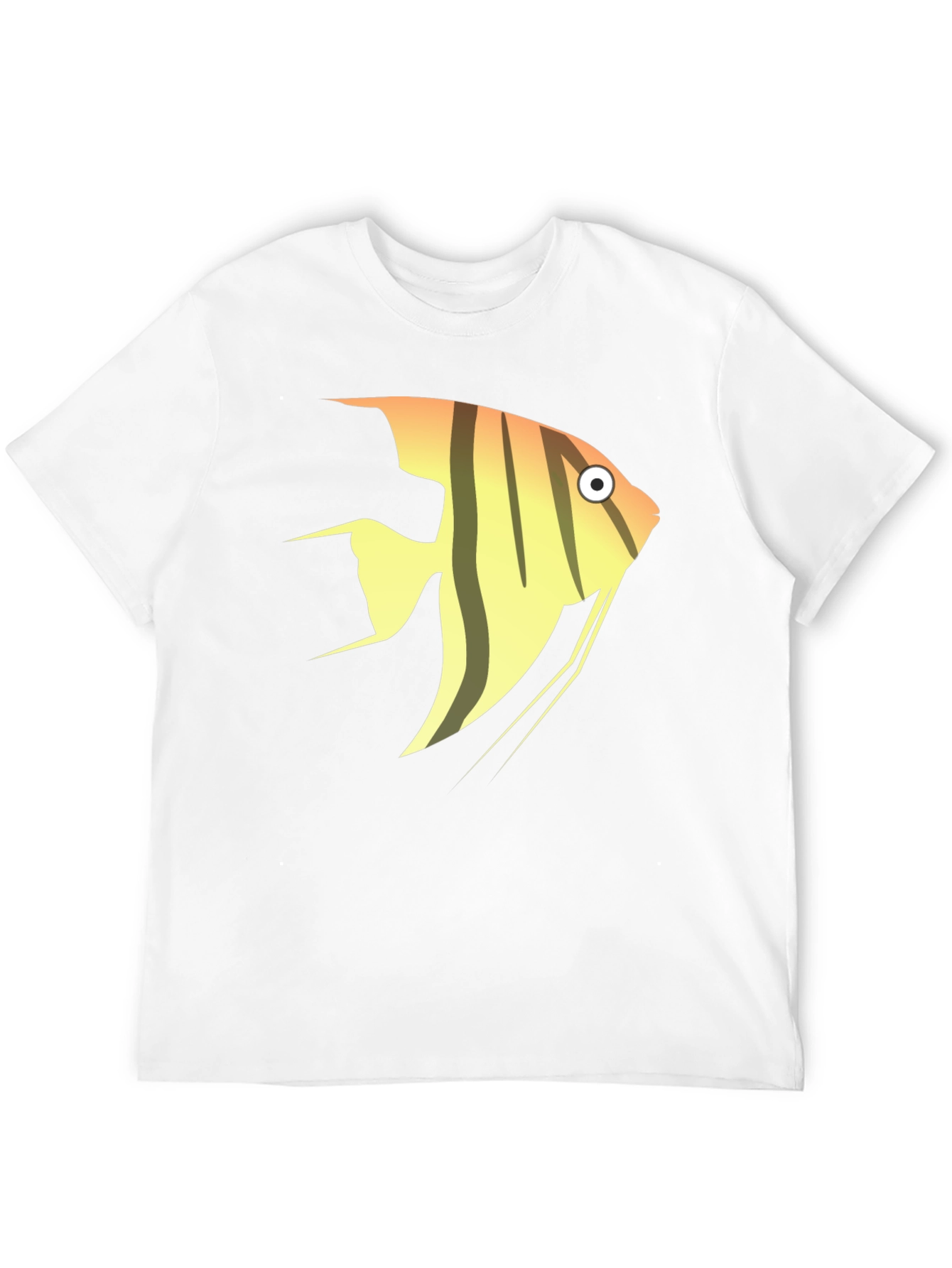 Angelfish Graphic Tee - Black Cotton T-Shirt