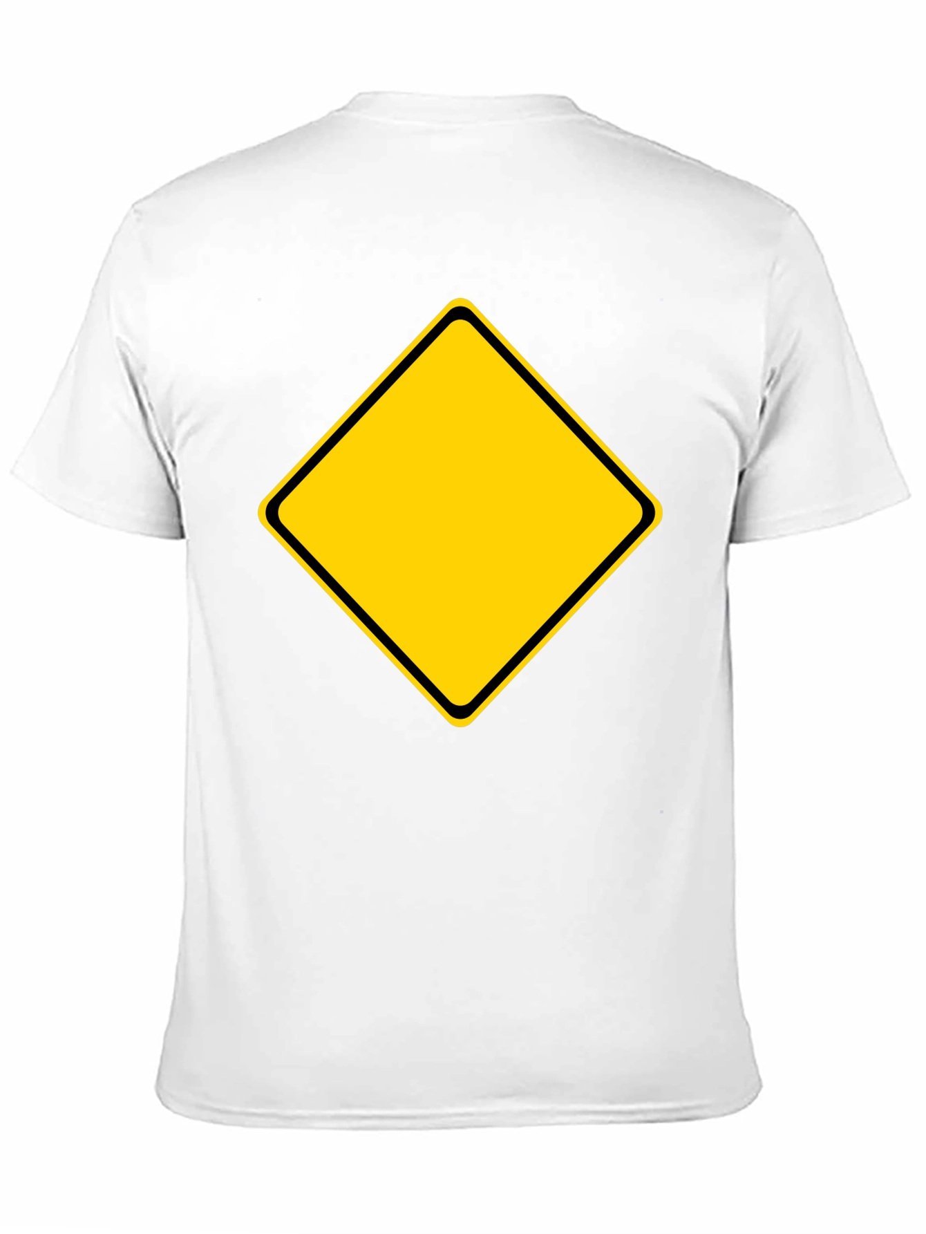 Black T-Shirt with Yellow Diamond Graphic