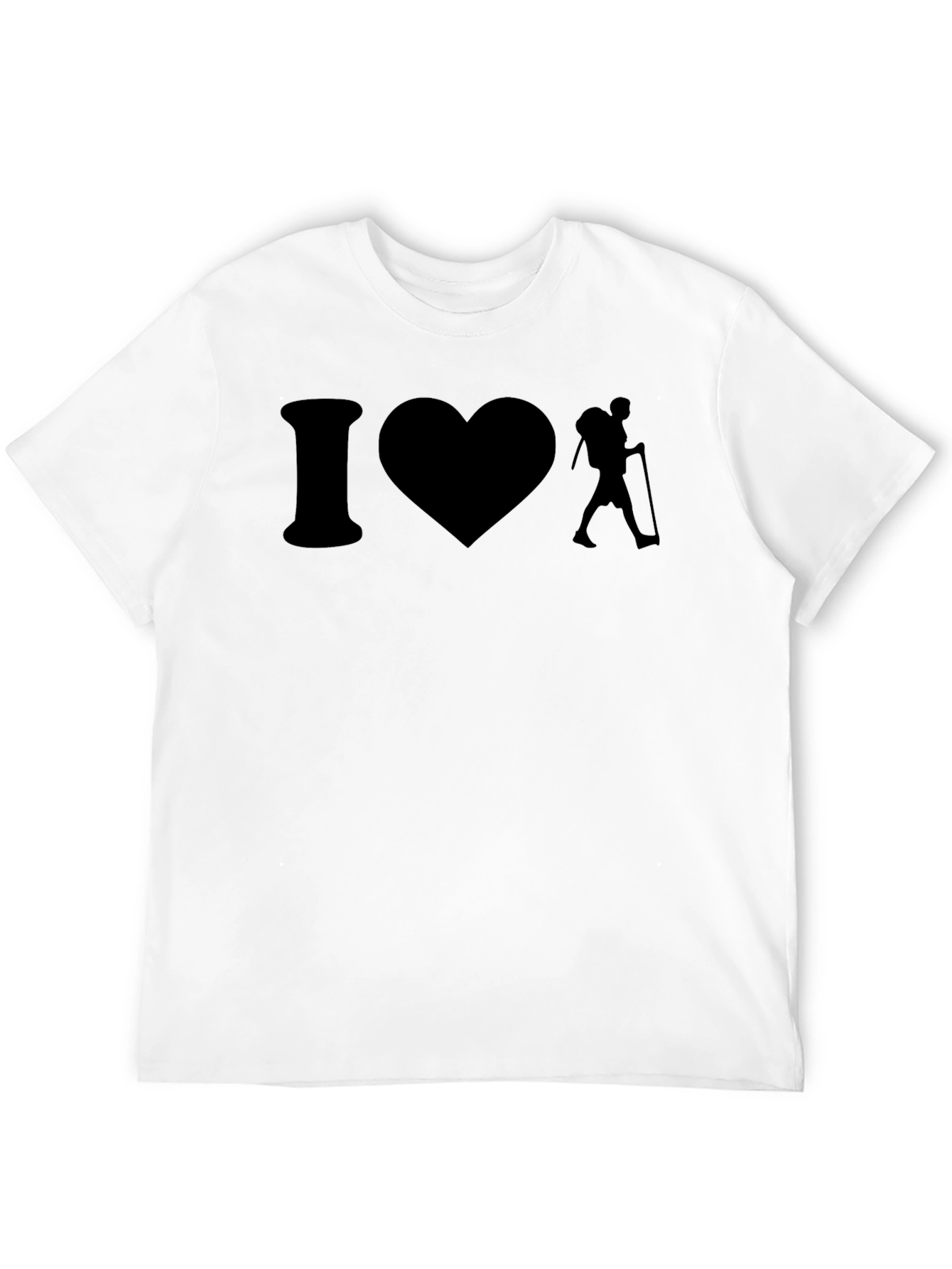 I Love Hiking Black Graphic Tee