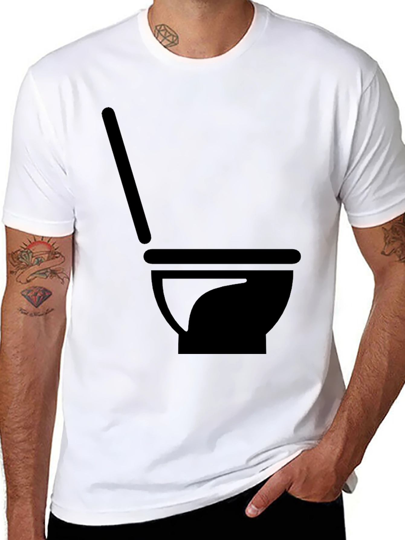 Mens Black Mortar & Pestle Graphic Tee