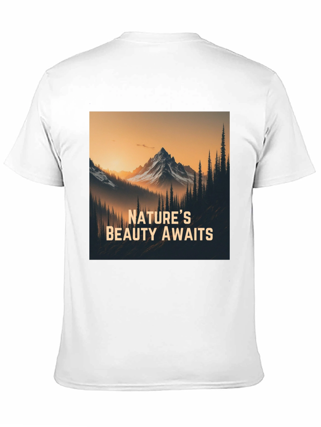 Natures Beauty Awaits Black Graphic Tee
