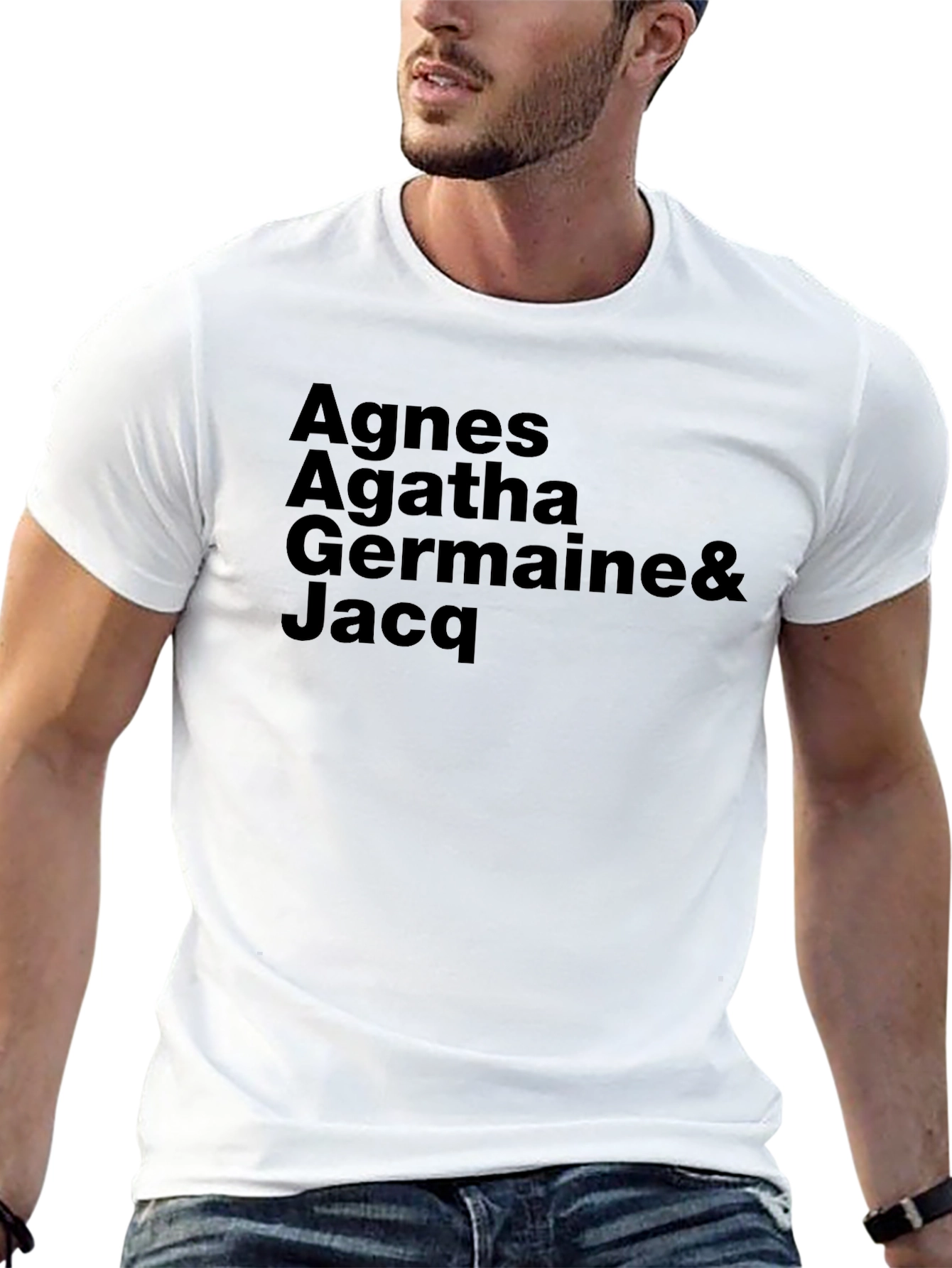 Agnes Agatha Germaine & Jacq Black T-Shirt