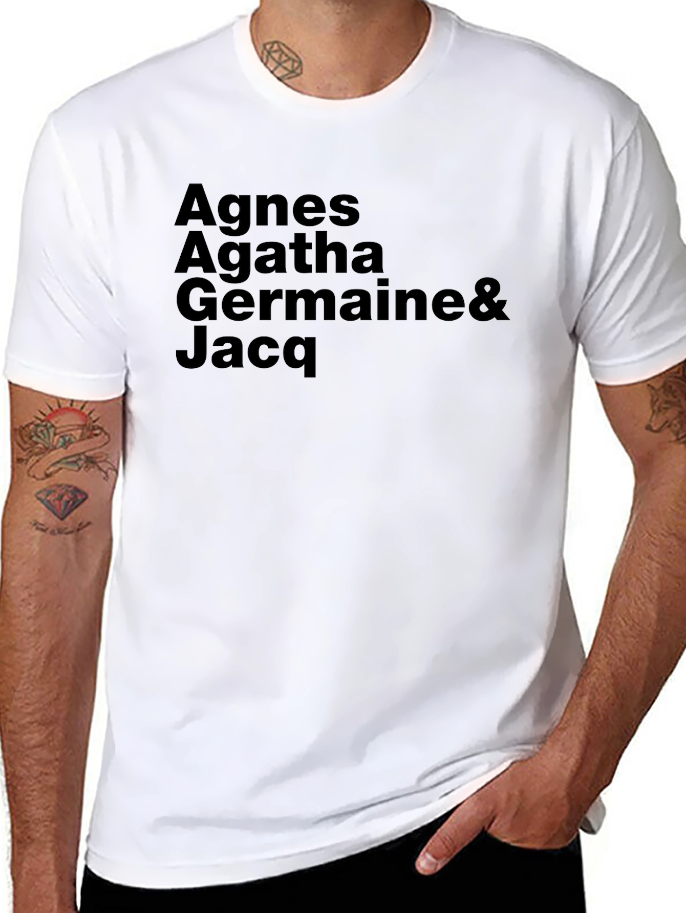 Agnes Agatha Germaine & Jacq Black T-Shirt