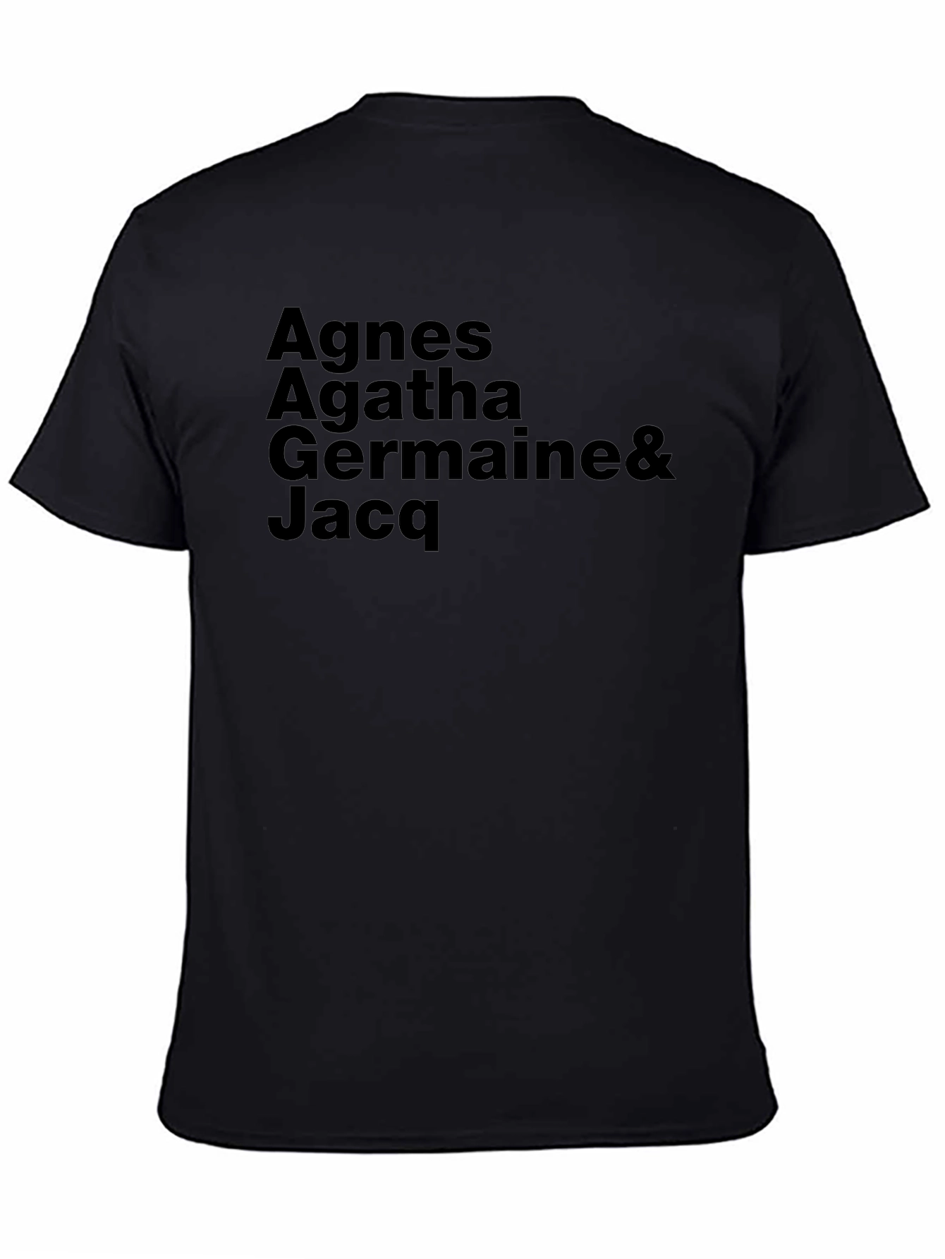 Agnes Agatha Germaine & Jacq Black T-Shirt