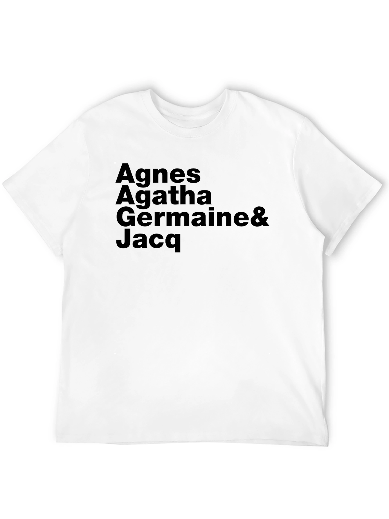 Agnes Agatha Germaine & Jacq Black T-Shirt