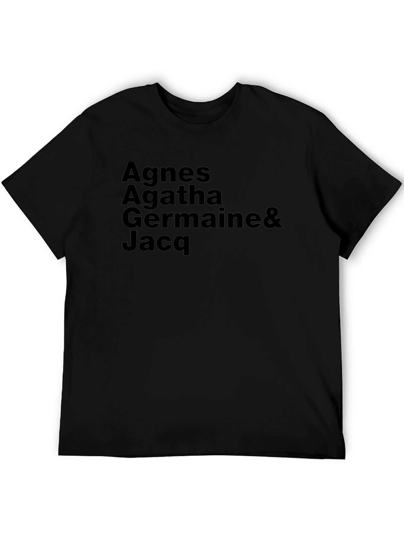 Agnes Agatha Germaine & Jacq Black T-Shirt