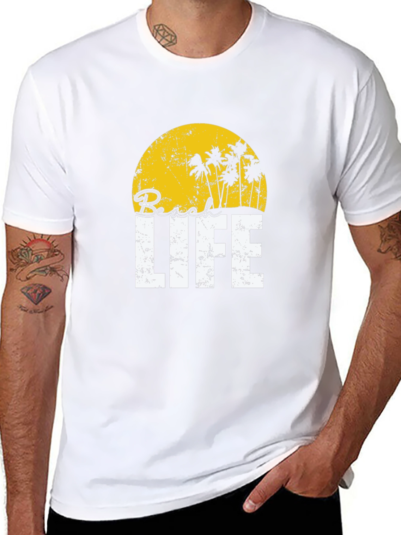 Beach Life T-Shirt - Tropical Palm Tree Graphic Tee