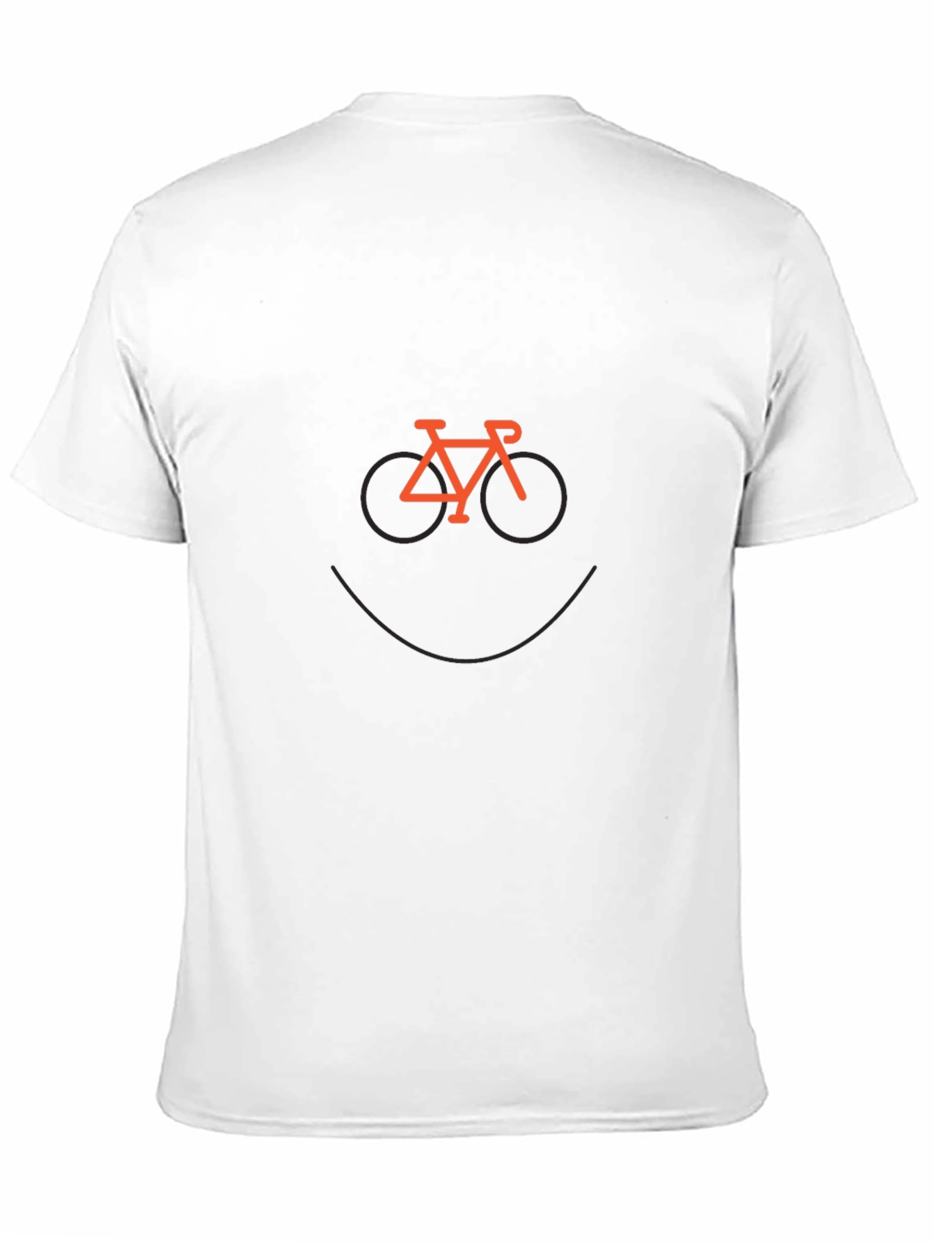 Black T-Shirt with Bike Smiley Face Graphic