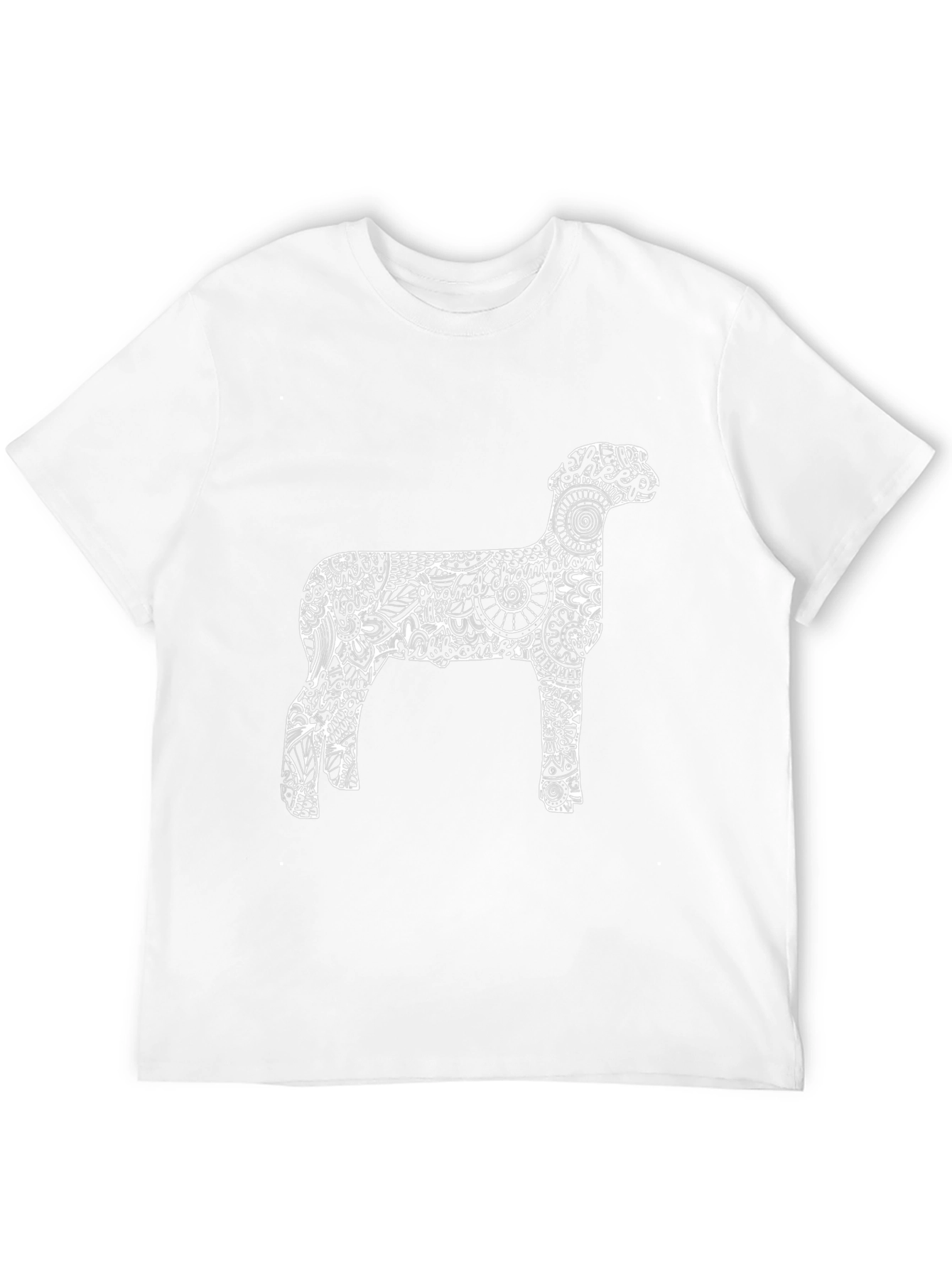 Sheep Silhouette Graphic Tee - Black Cotton Blend