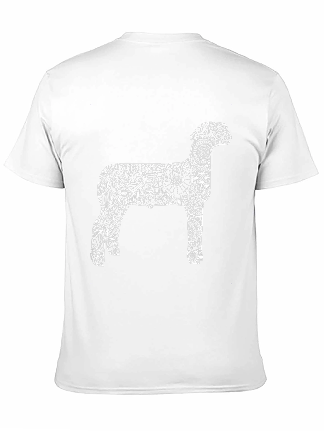 Sheep Silhouette Graphic Tee - Black Cotton Blend