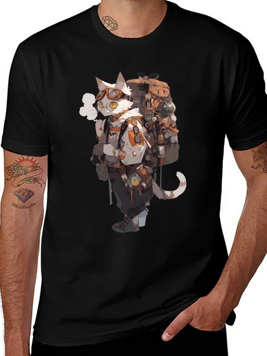 Cat Adventurer Graphic Tee