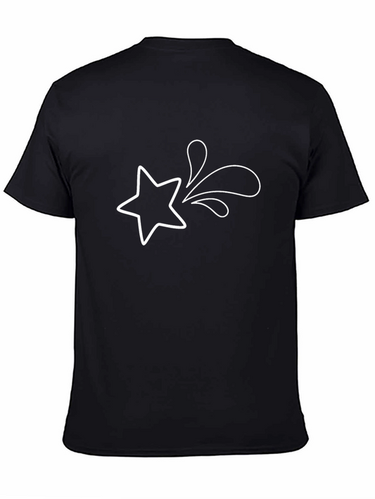 Shooting Star Graphic Tee - Black Cotton Comfort