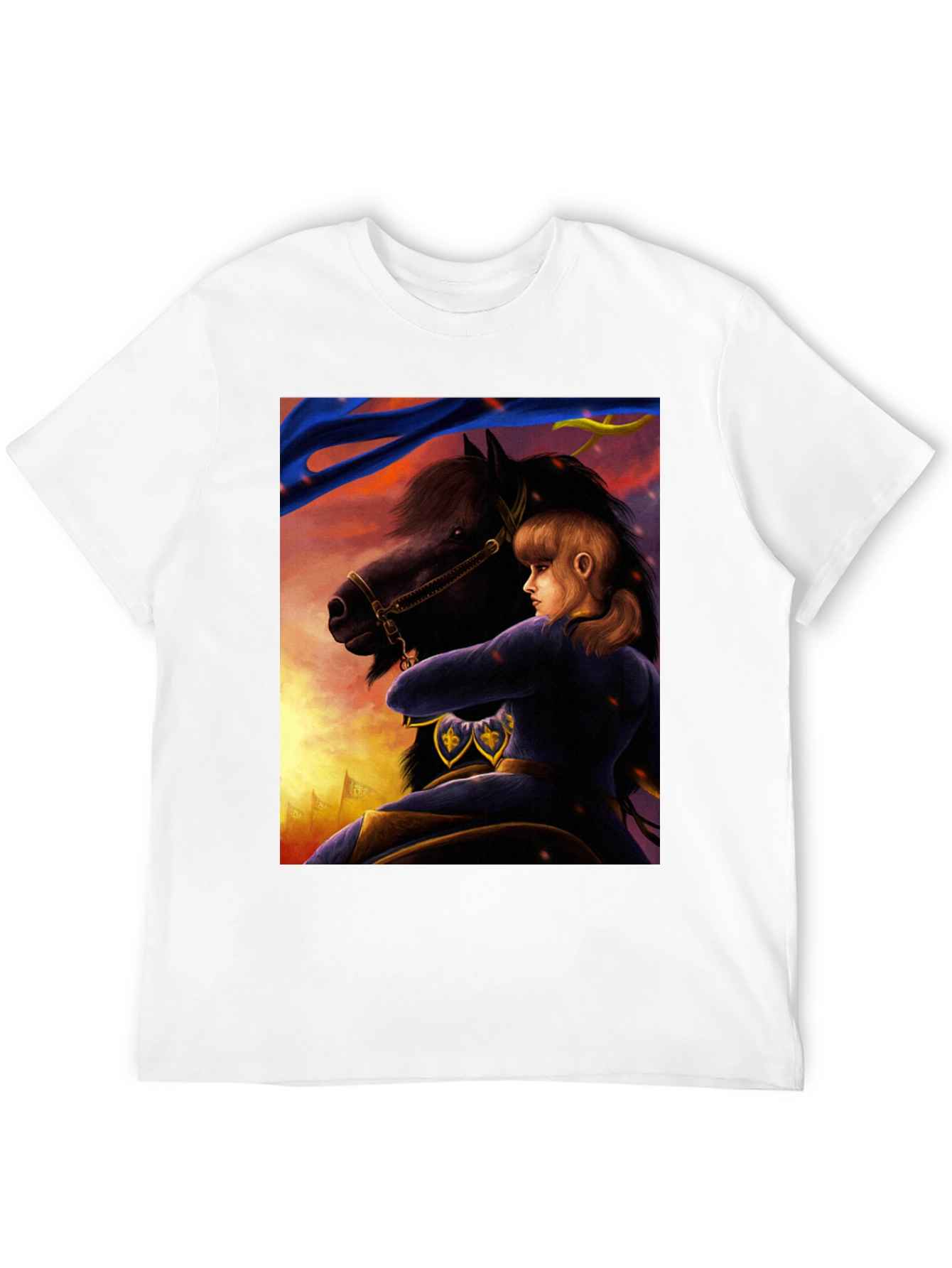 Joan of Arc Graphic Tee - Black Cotton Shirt