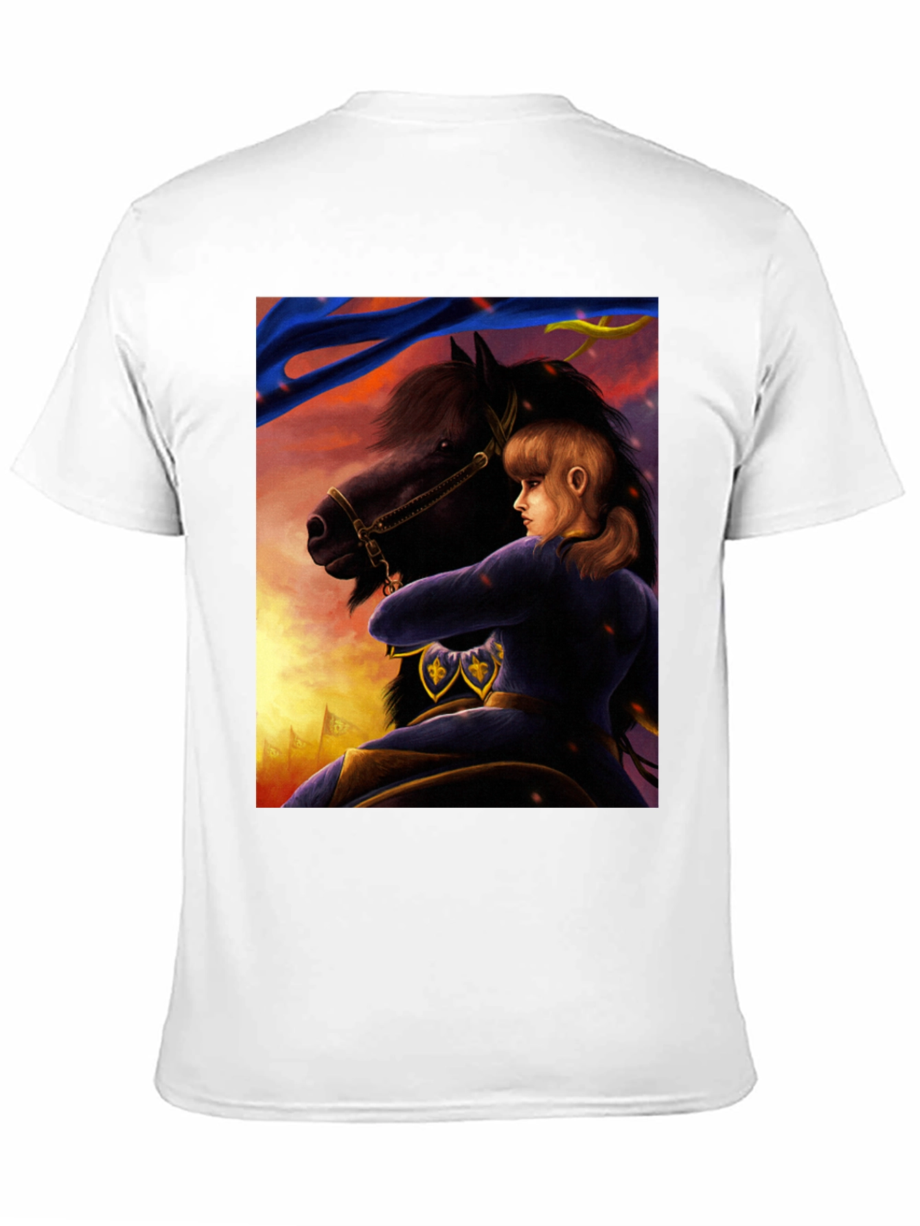 Joan of Arc Graphic Tee - Black Cotton Shirt