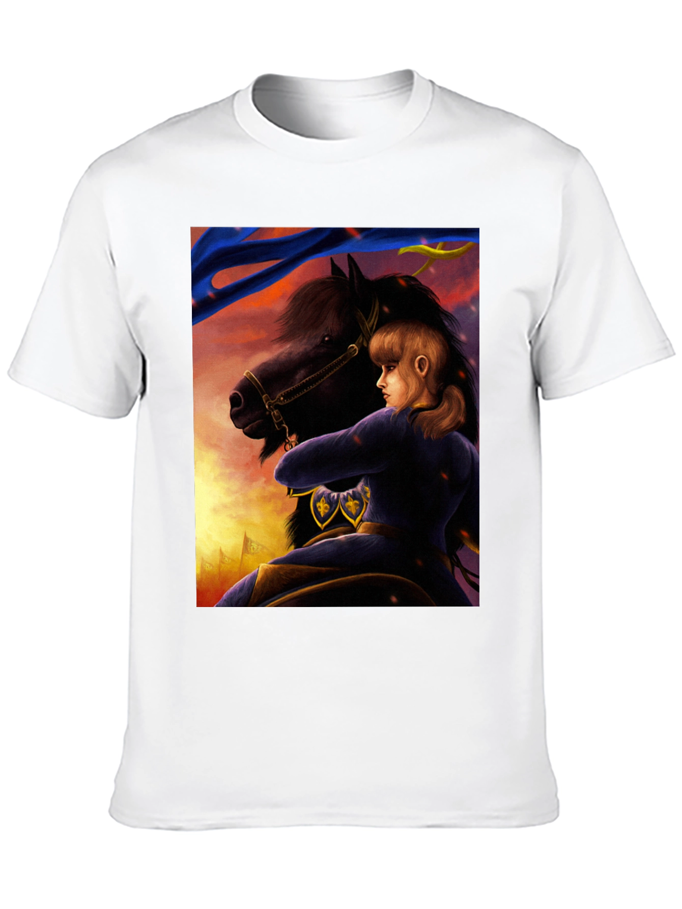 Joan of Arc Graphic Tee - Black Cotton Shirt