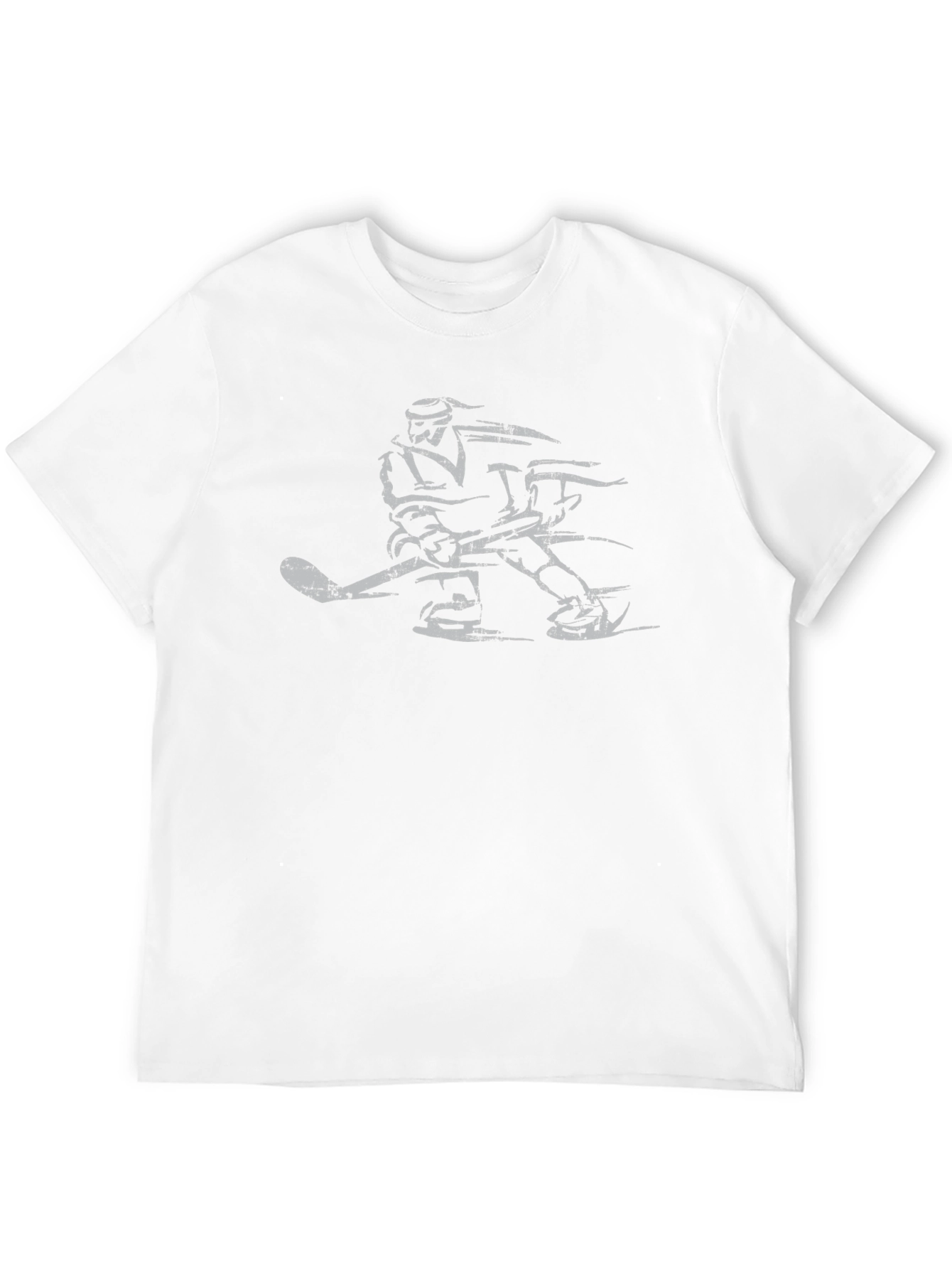 Hockey Player Graphic Tee - Black Casual Shirt