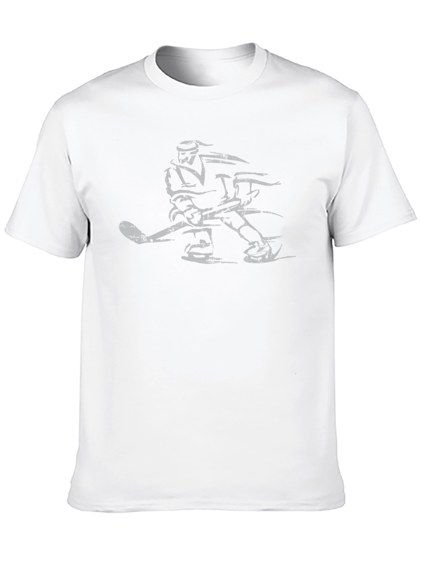 Hockey Player Graphic Tee - Black Casual Shirt