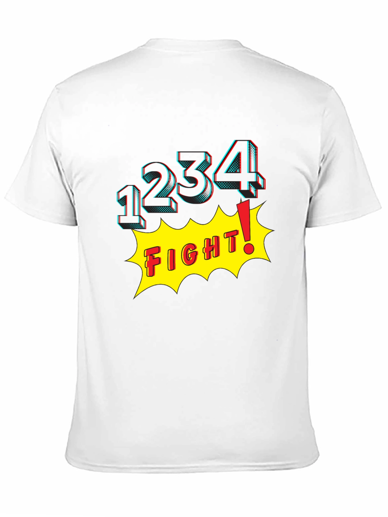 Fight! Graphic Print T-Shirt - Black
