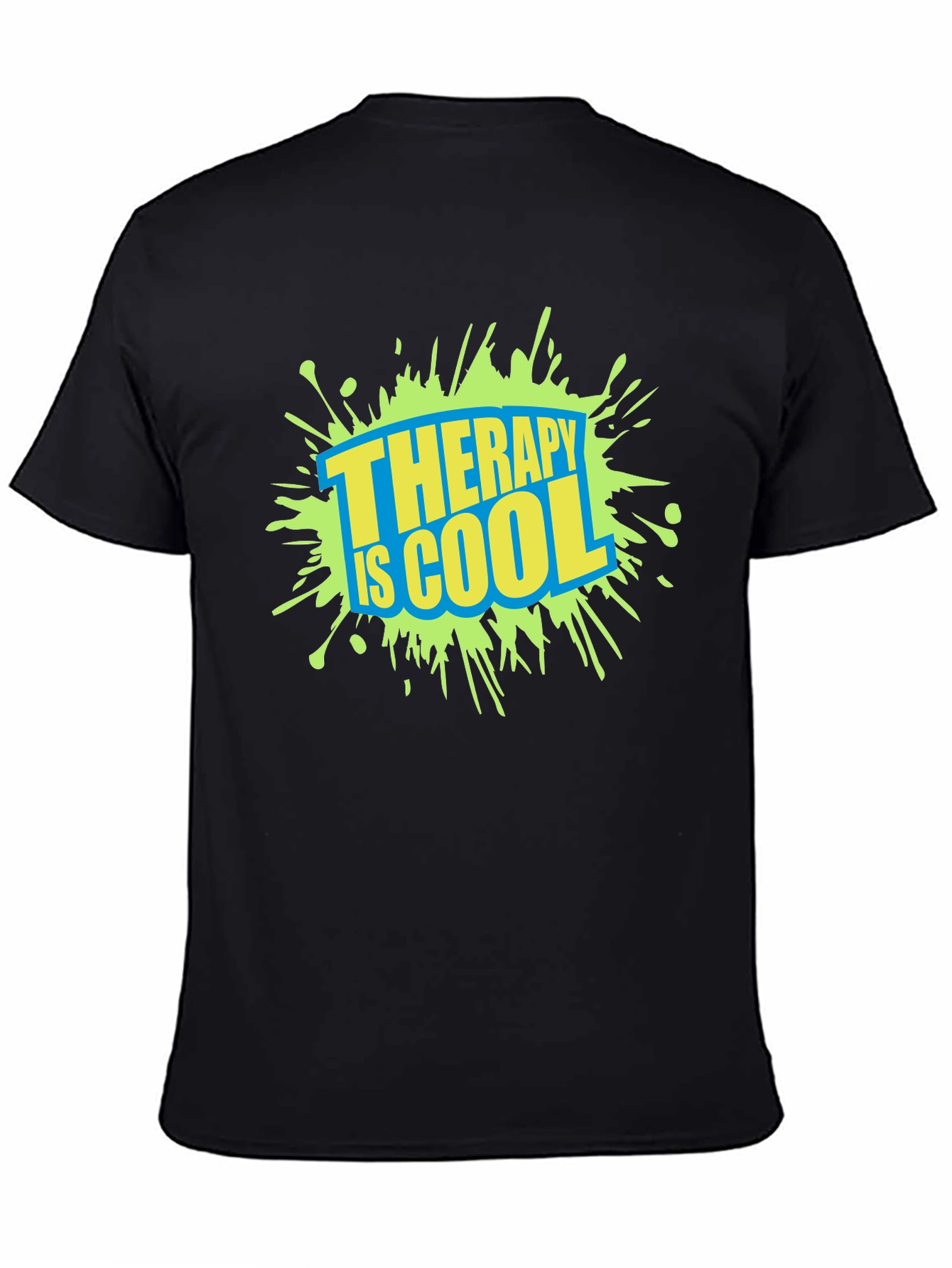 Therapy is Cool Graphic Tee - Trendy Black T-Shirt