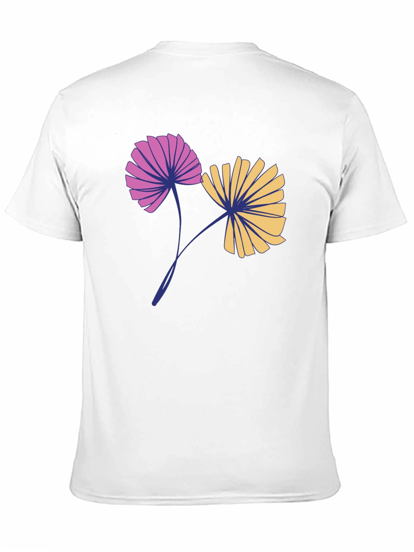 Floral Print Black T-Shirt for Men