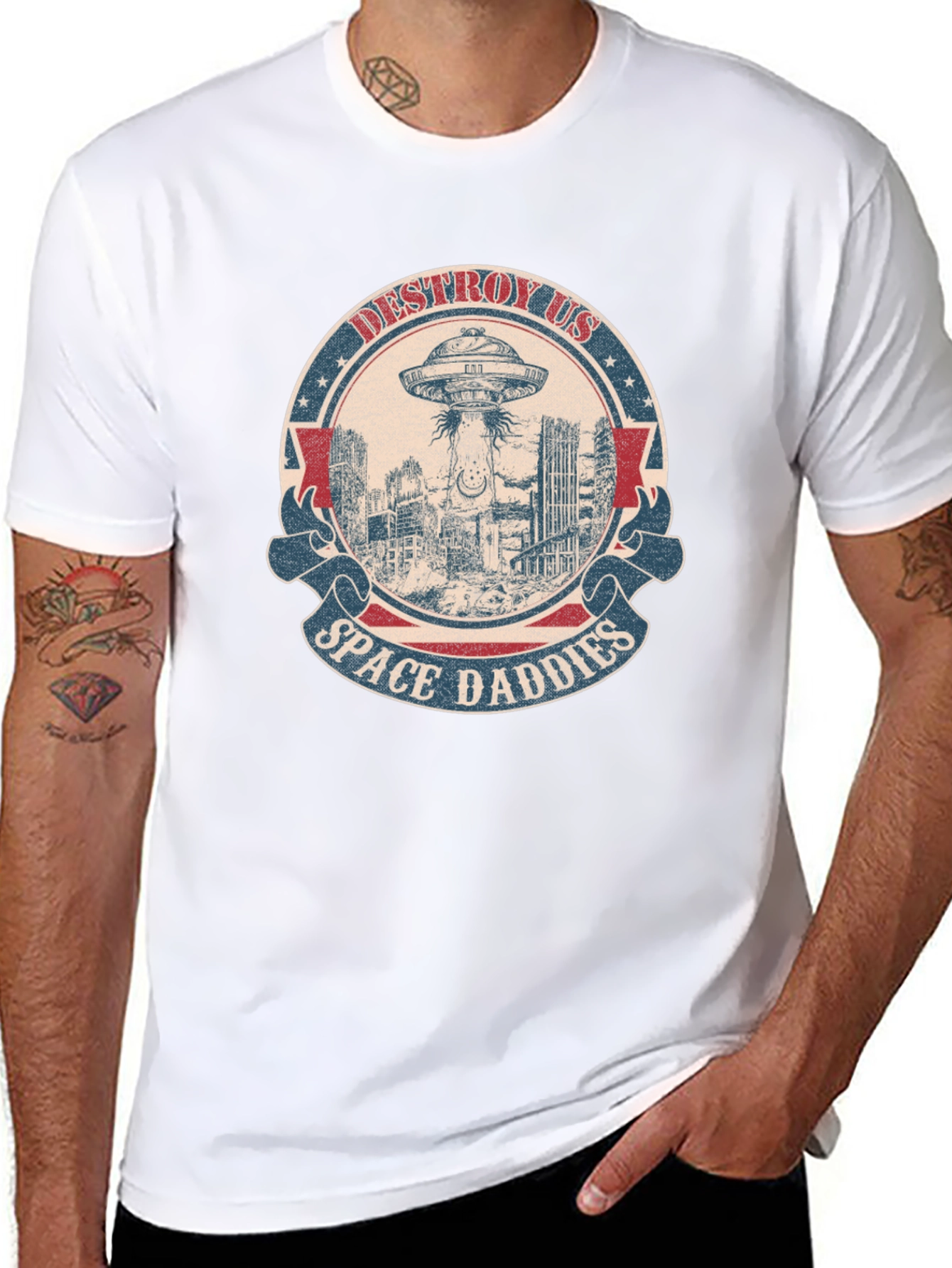 Destroy Us Space Daddies Graphic Tee