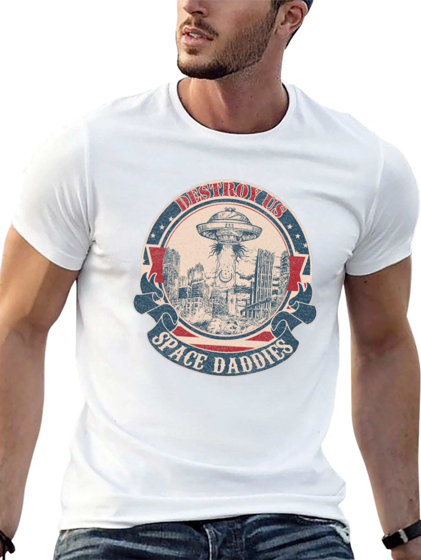 Destroy Us Space Daddies Graphic Tee