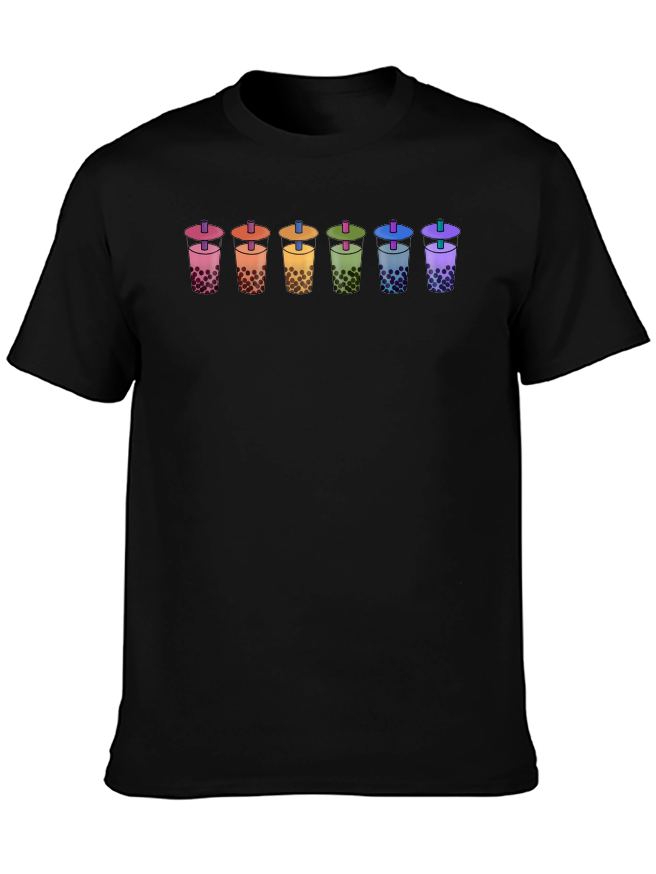 Rainbow Bubble Tea T-Shirt - Unisex Cotton Tee