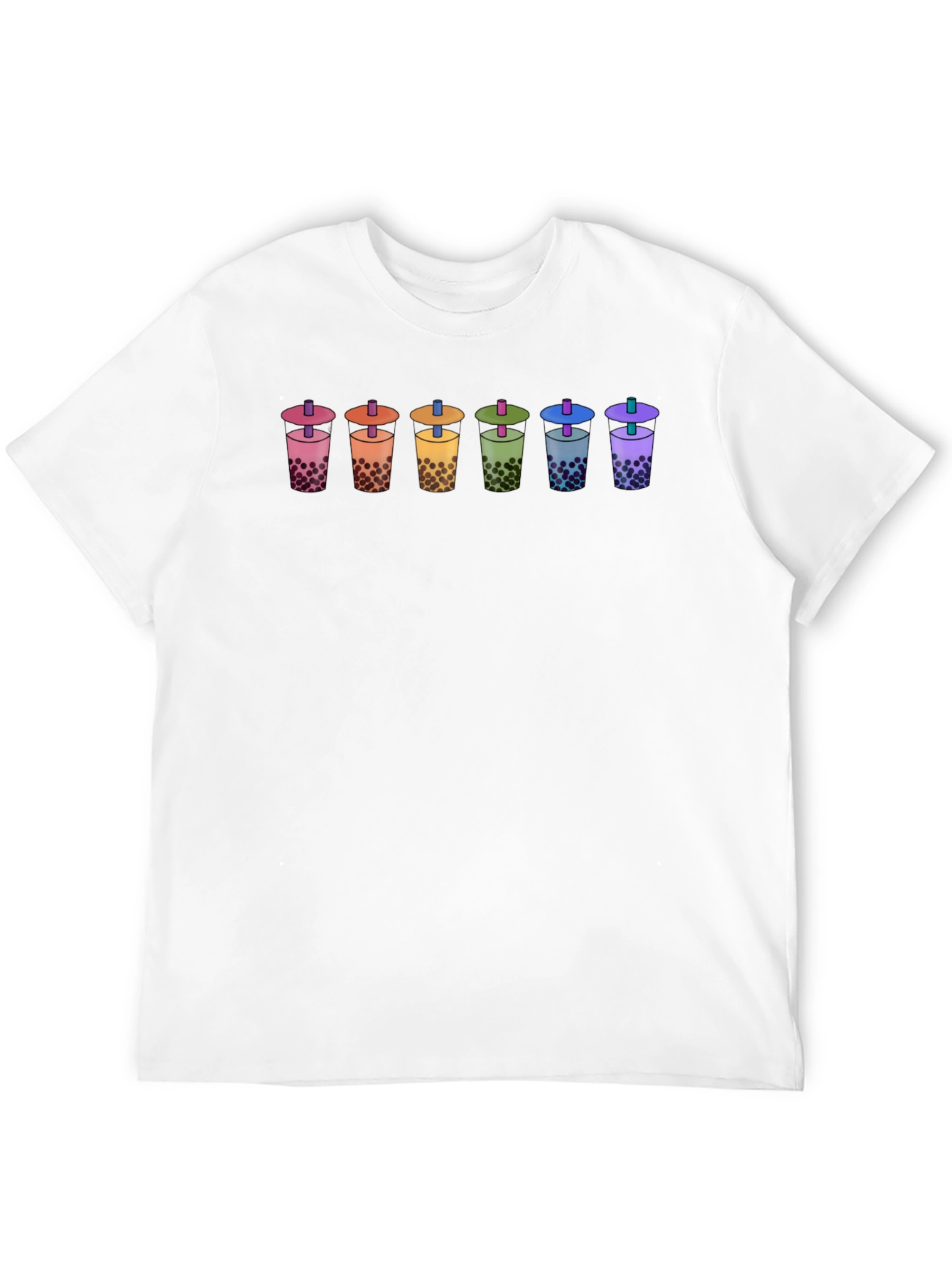 Rainbow Bubble Tea T-Shirt - Unisex Cotton Tee