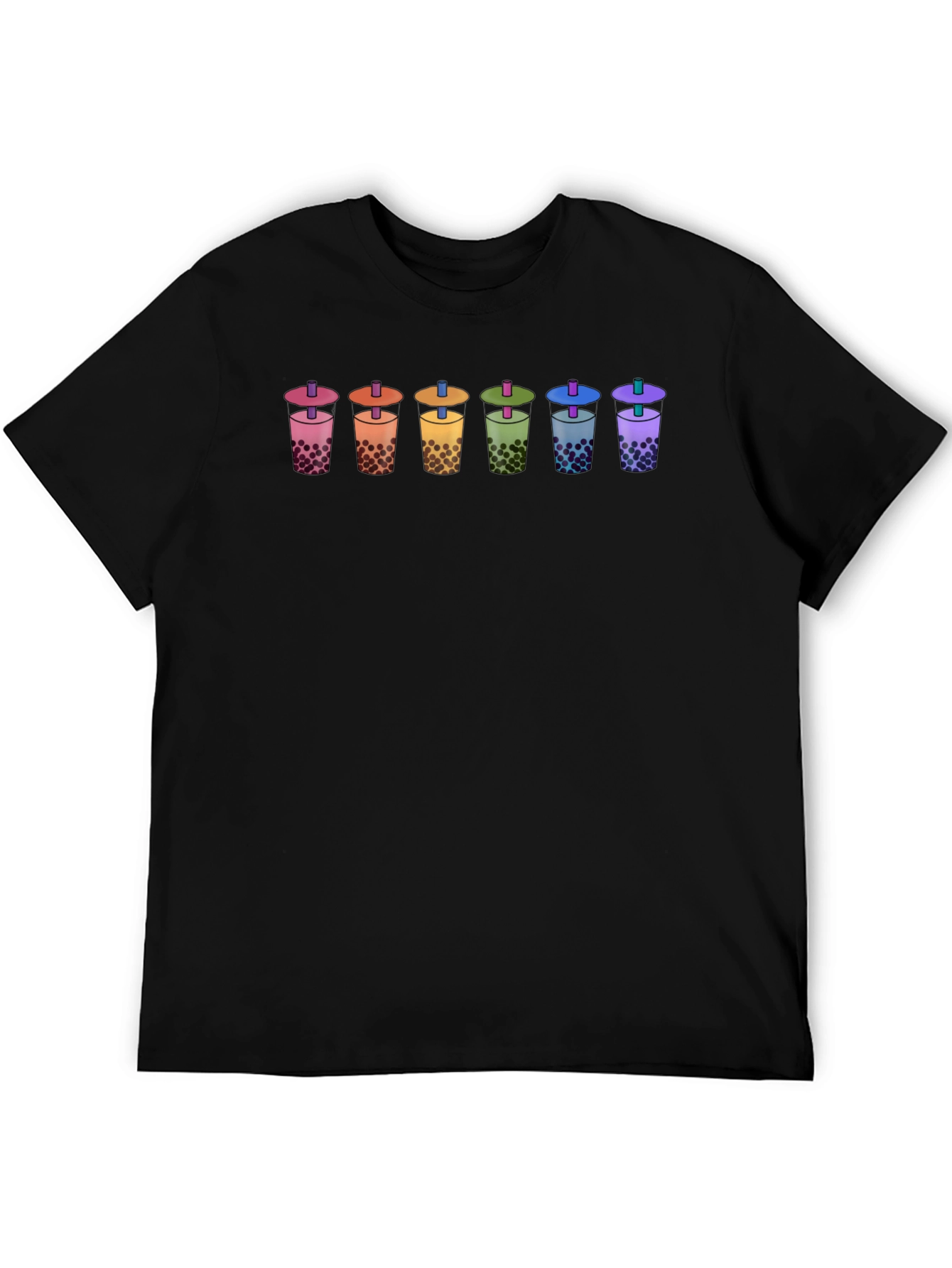 Rainbow Bubble Tea T-Shirt - Unisex Cotton Tee