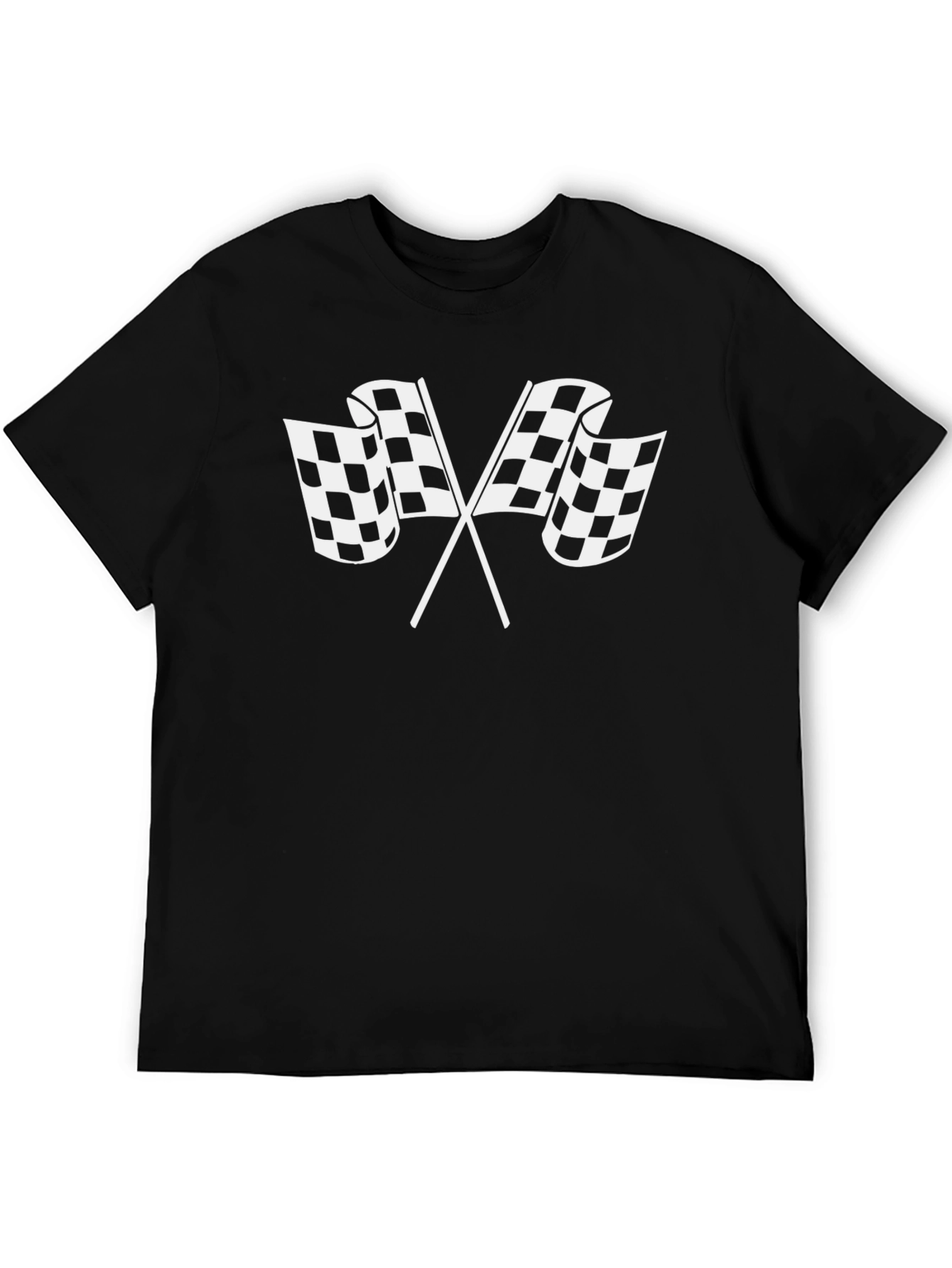 Checkered Flags Graphic T-Shirt - Racing Fan Apparel