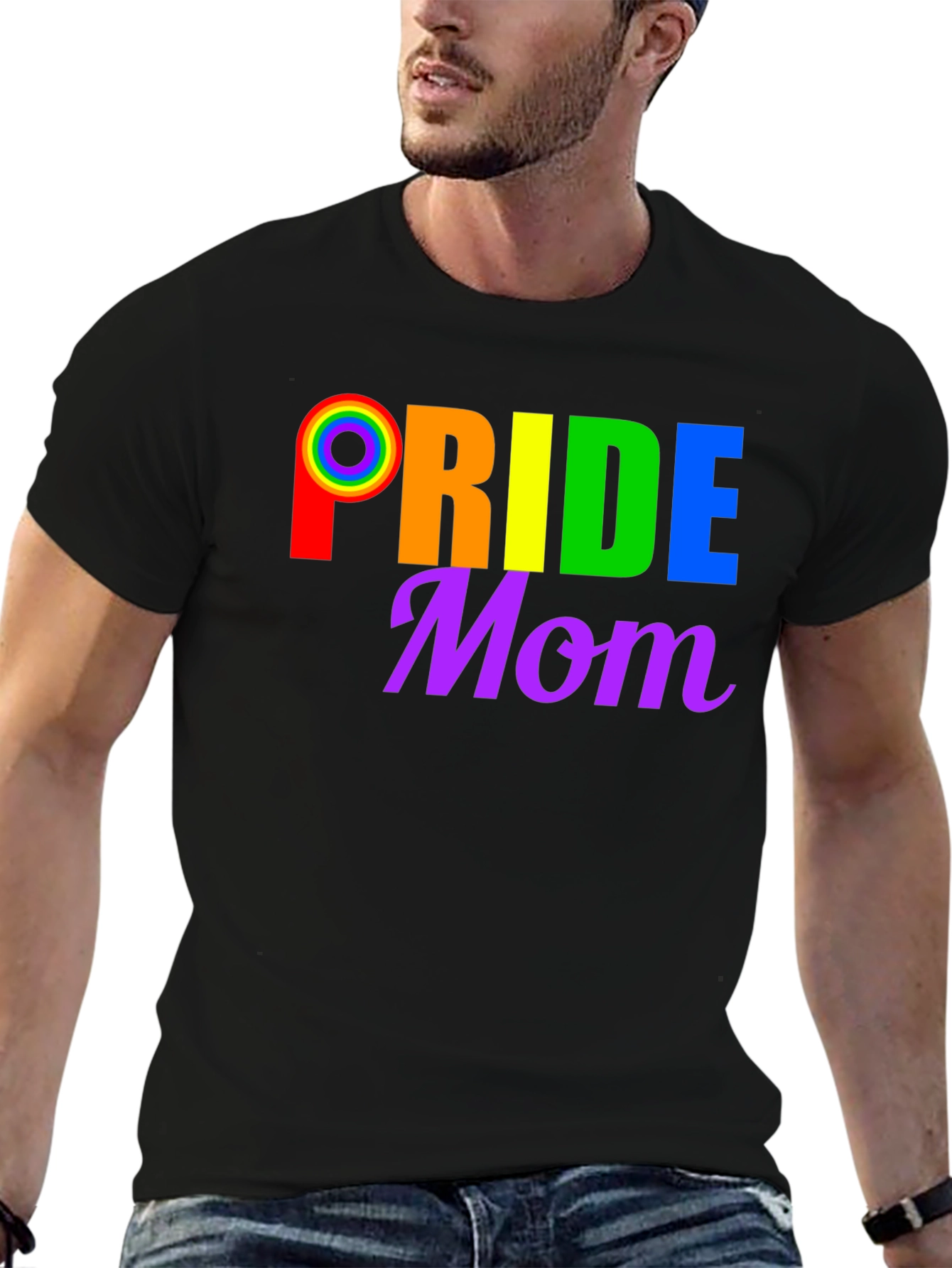 Pride Mom T-Shirt LGBTQ+ Rainbow Graphic Tee