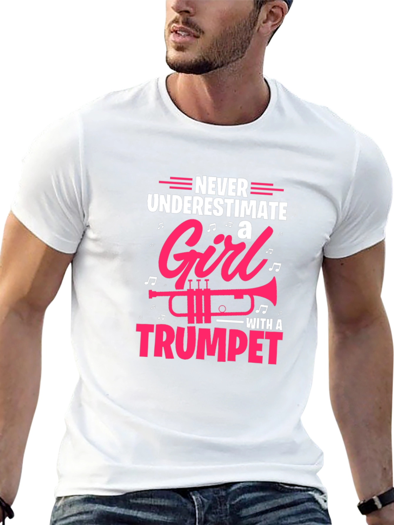 Never Underestimate a Girl With a Trumpet T-Shirt