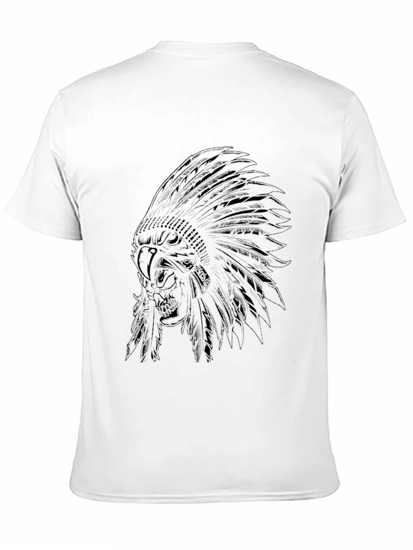 Skull Chief Headdress Graphic Tee - Black
