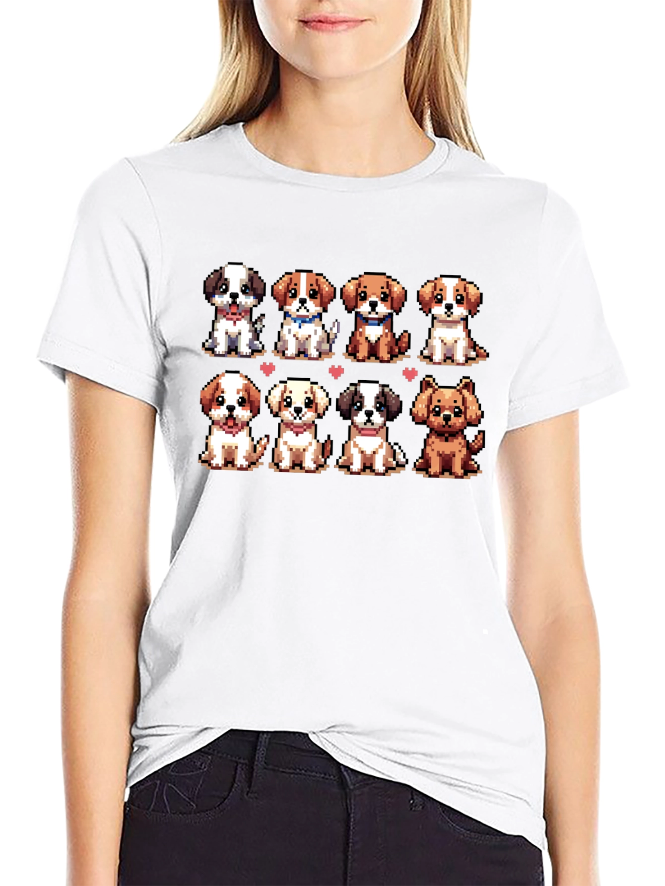Pixel Puppy T-Shirt - Cute Dog Lover Tee
